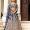 Buy navy Blue Lehenga choli in USA