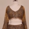 Copper Glow Designer Blouse Close-up