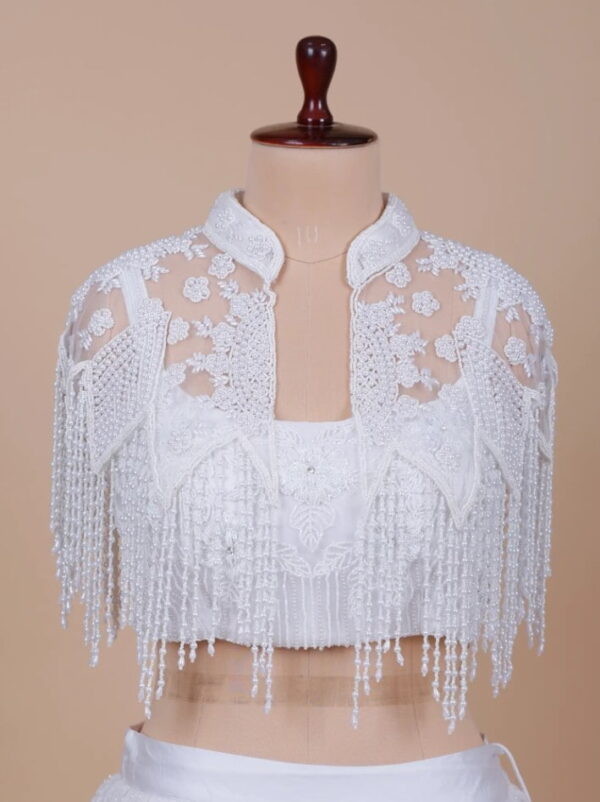 Blouse Pearl Embroidery Close-up