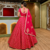 Buy Rani Pink Embroidered Lehenga Choli Online in USA Side View