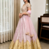 Buy Pink Sequins Embroidered Lehenga Choli Online in USA Side View