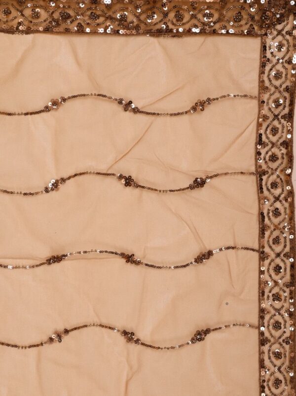 Copper Glow Sequins Embroidery Detail