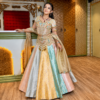 Buy Pastel Multicolour Embroidered Lehenga Choli Online in USA Embroidery Detail