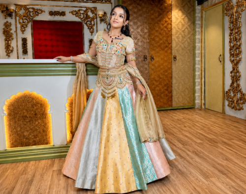 Pastel Multicolour Lehenga Choli – Zari & Stone Embroidery Detail Buy Pastel Multicolour Embroidered Lehenga Choli Online in USA Embroidery Detail