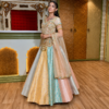 Buy Pastel Multicolour Embroidered Lehenga Choli Online in USA