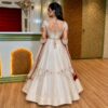 Off White Embroidered Silk Lehenga Choli