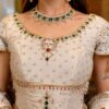 Bridal Off White Lehenga Choli with Matching Embroidered Dupatta for Indian Wedding