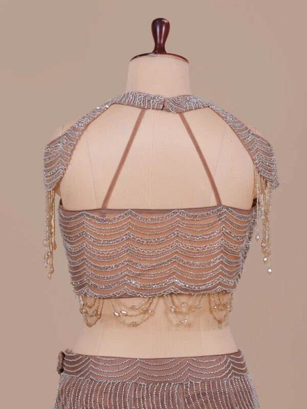 Royal Brown Fish Cut Blouse Back