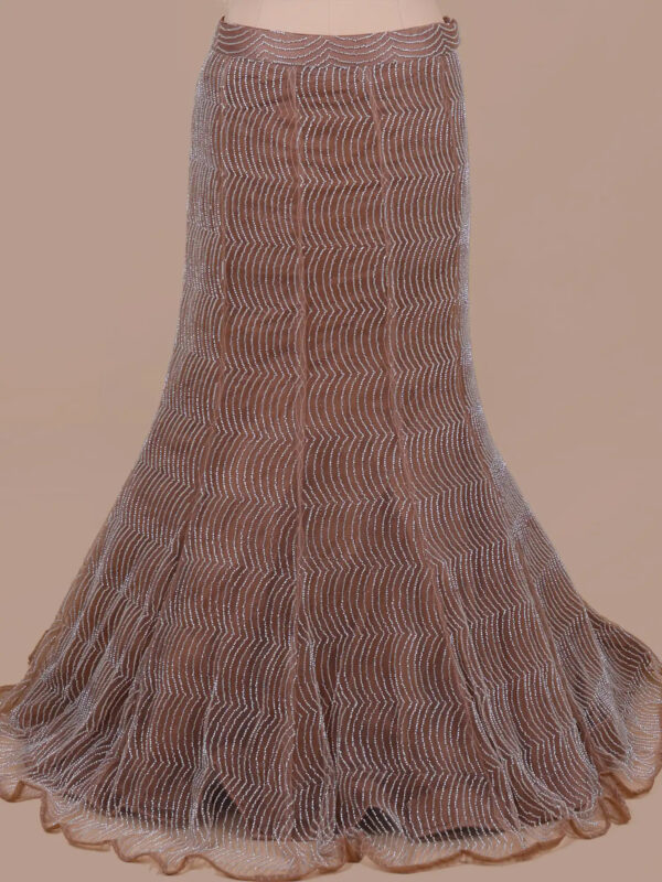 Royal Brown Fish Cut Lehenga Flare