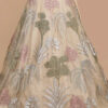 Beige Party Wear Lehenga in USA - Floral Lehenga Skirt Detail