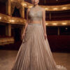 Beige Jimmy Choo Lehenga in USA - Full View