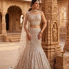 Champagne Lehenga in USA - Full Model View