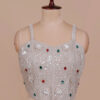 Grey Pearl Lehenga in USA - Designer Blouse