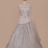 Grey Pearl Lehenga in USA - Full View