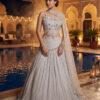 Grey Pearl Lehenga in USA - Full View