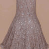 Champagne Mermaid Lehenga Skirt in USA Luxury Champagne Mermaid Lehenga with Elegant Handwork Skirt in USA