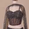 Charcoal Couture Lehenga with Elegant Designer Work and Dupatta in USA