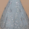 Powder Blue Lehenga Skirt with Pearl Embroidery in USA Graceful Powder Blue Lehenga with Pearl Accents in USA Skirt View